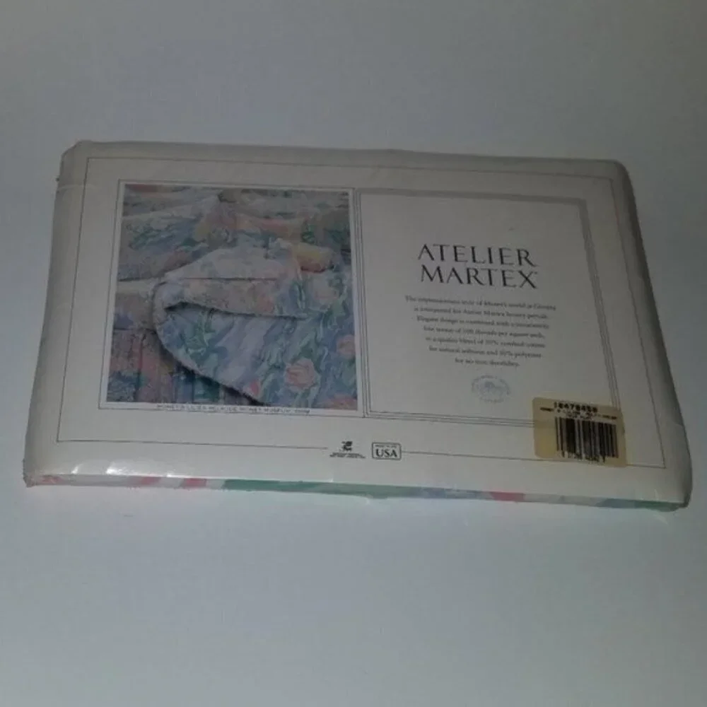 NEW Atelier Martex Claude Monet's Water Lilies Twin Flat Sheet Vintage 70x96
